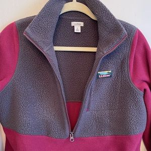 LL Bean 1/2 zip fleece jacket